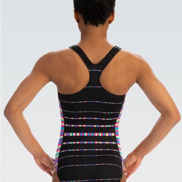 NWT GK Workout gymnastics tumbling dance Leotard light bright includes Scrunchie - Picture 3 of 10